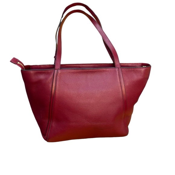 Michael Kors Burgundy Large Leather Tote - Picture 2 of 16